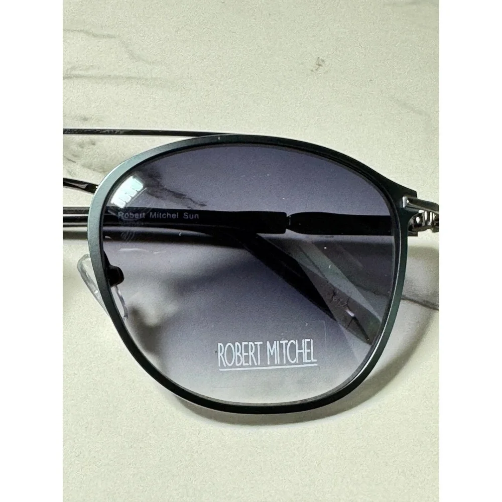 Robert Mitchel Sun Aviator Sunglasses Gunmetal Frame RMS20217 53-21-140 MSRP 160